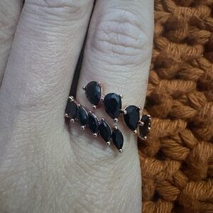 Elegant Black Stone Women's Ring